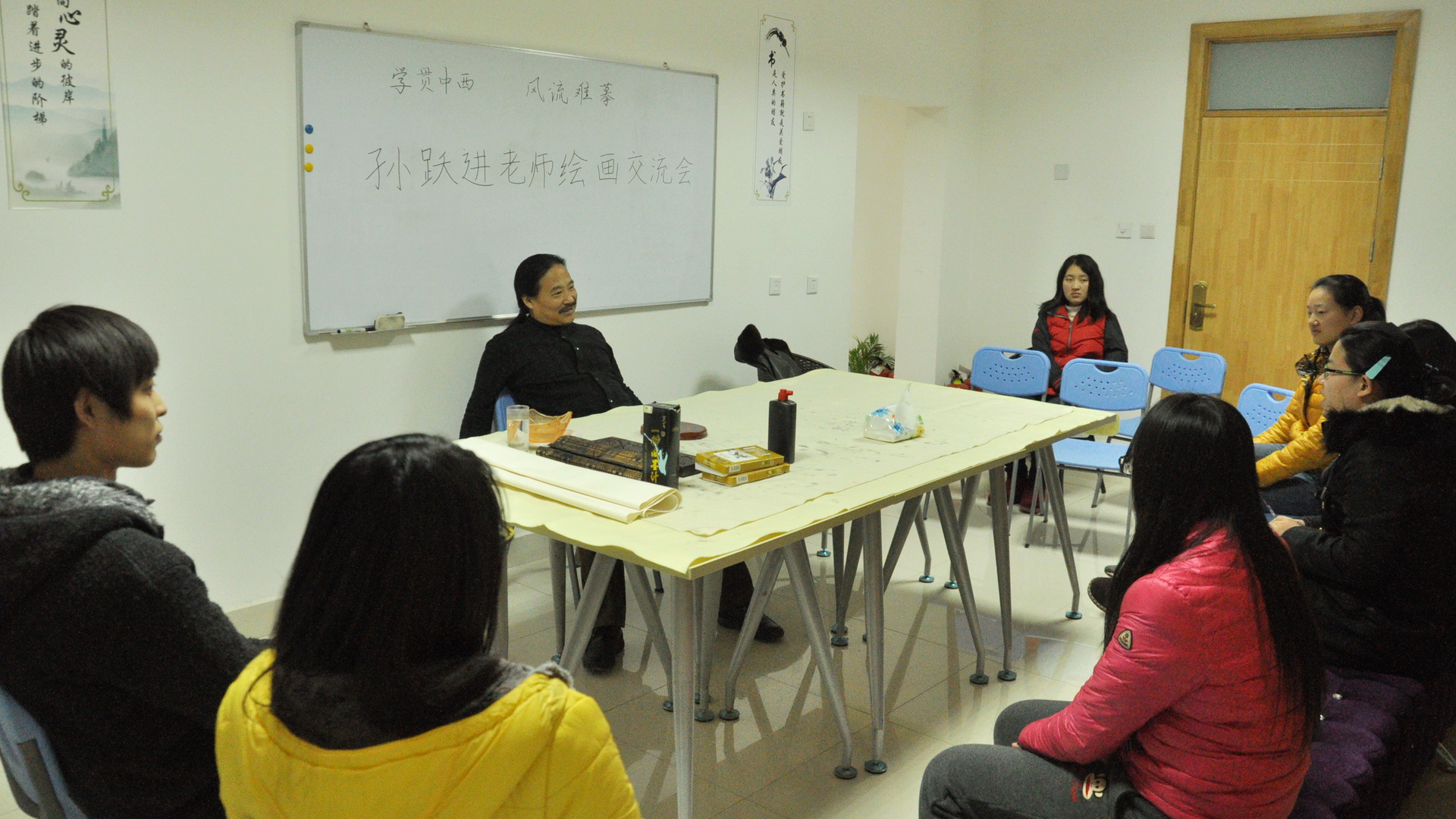 孙跃进老师与学生交流